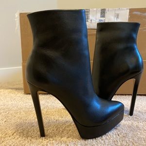 Steve Madden | Shoes | Steve Madden Velina Black Leather Boots 365 |  Poshmark